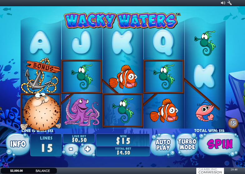 Игровой автомат Wacky Waters - выиграй богатства подводного мира