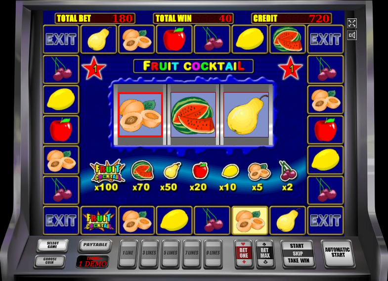 Игровой автомат Fruit Cocktail - играй и выигрывай по крупному в онлайн клуб Вулкан Платинум