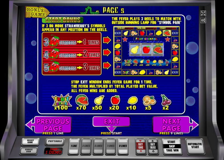 Игровой автомат Fruit Cocktail - играй и выигрывай по крупному в онлайн клуб Вулкан Платинум