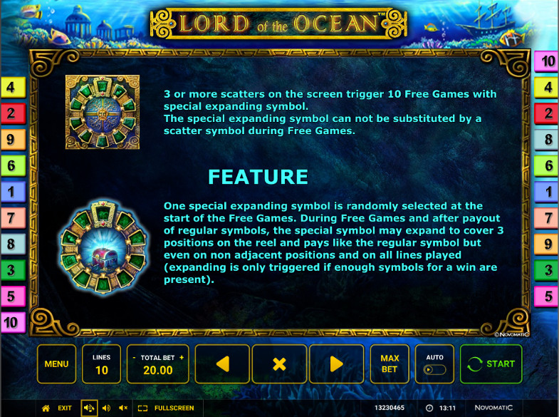 Игровой слот Lord Of The Ocean - сокровища Посейдона в игровые автоматы Вулкан Платинум