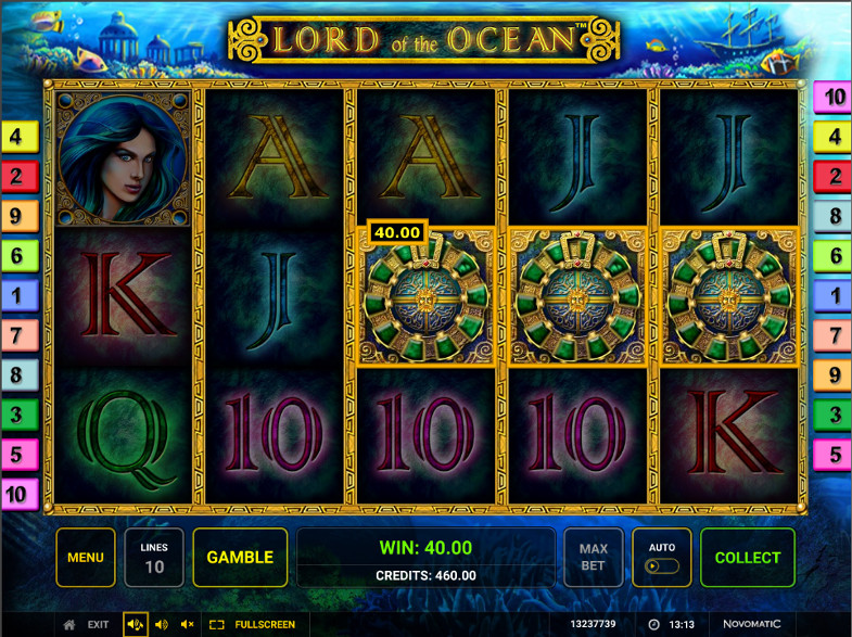 Игровой слот Lord Of The Ocean - сокровища Посейдона в игровые автоматы Вулкан Платинум