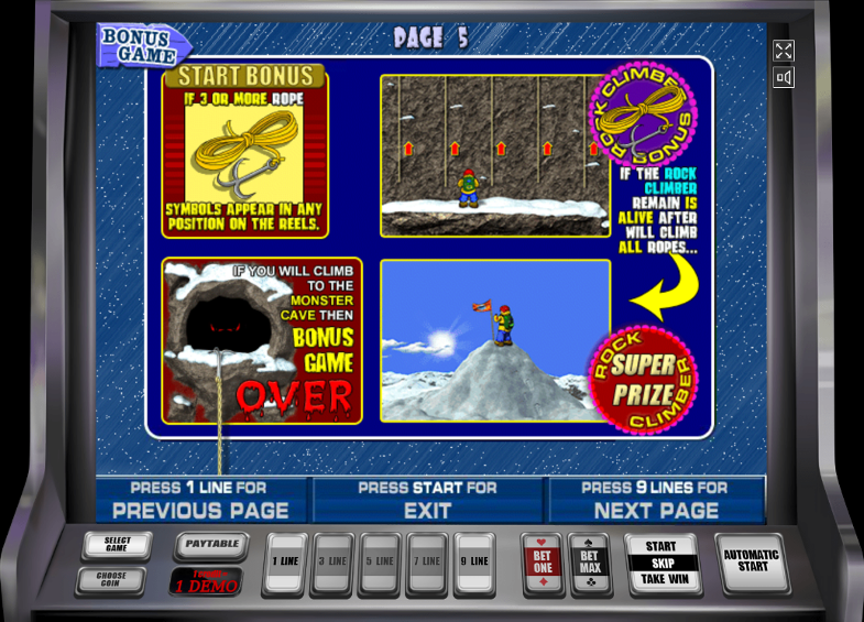 В игровом автомате Rock Climber легальное казино Вулкан Гранд обрадует выигрышами
