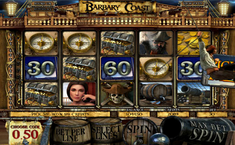 В Вулкан Делюкс казино играй в автомате Barbary Coast и получай большие выигрыши