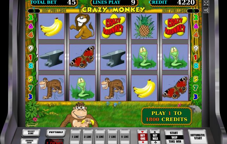 Игровой автомат Crazy Monkey - в казино Вулкан выиграй Джекпот